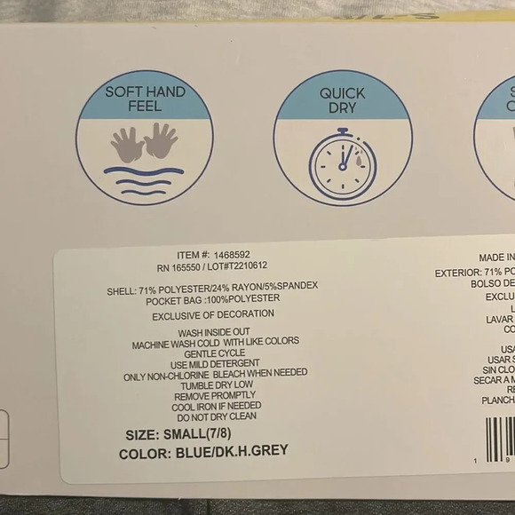 #11 32 Degrees Cool Youth 2-pack Active Short Black Blue Small 7/8 - Picture 5 of 10